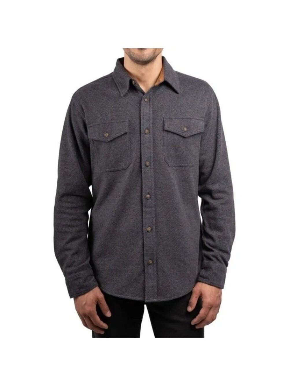 Jachs New York Men's M  Shacket Button-Up Shirt Jacket Brown/ Blue e1582